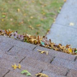 A clogged gutter can cause severe basement water damage.