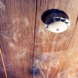 A smoke detector can help prevent fire damage to your home.